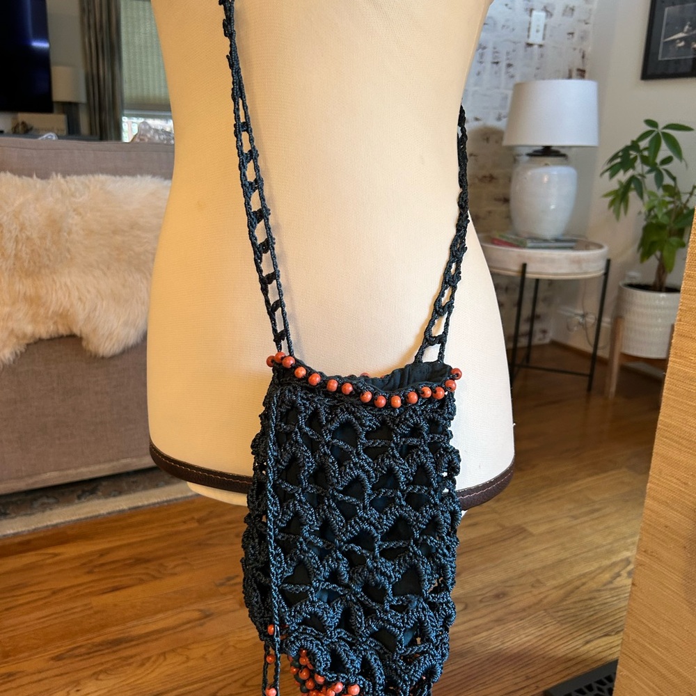 Free People Beaded Crochet Bag